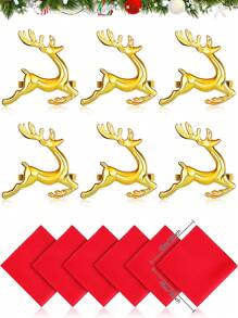 12 chiếc vòng khăn ăn hình tuần lộc bằng hợp kim kẽm mạ vàng dùng cho Giáng sinh, thích hợp cho phòng, bàn ăn, trang trí nhà cửa, lý tưởng cho Giáng sinh, tiệc tùng, sinh nhật, đám cưới và bữa tối trang trọng - đơn giản và thanh lịch - Nhiều màu - Xem 21