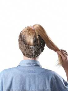 4 Chiếc Băng Đô Cài Tóc Turban Đan Móc Mùa Đông Cho Bé Gái Ấm Áp Cồng Kềnh Khăn Trùm Đầu Móc Bông Tai Phụ Kiện Mùa Đông - Nhiều màu - Xem 4