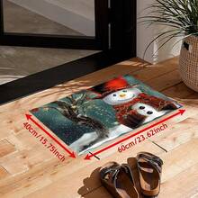 1 件圣诞雪人蓬松防滑垫 - 超柔软蓬松，快干吸水，适用于厨房、浴室、淋浴间 - 舒适的家居装饰，完美的圣诞礼物 - 彩色 - 查看 12