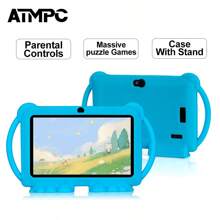 ATMPC 701A Kids Tablet, 7 Inch Tablet For Kids, 32GB ROM 2GB RAM Android 11.0 Toddler Tablet With 2.4G WiFi, GMS, Eye Protection Screen, Parental Control, Education APP, Dual Camera, Shockproof Case, Games