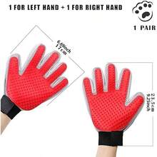 1/2 件装宠物美容手套，猫咪美容手套，温和去除毛发，狗刷洗手套，适合长毛/短毛，猫、狗宠物毛发去除手套 - 彩色 - 查看 4