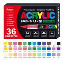 240/168/120/72/60/36/24/12 Stylos-marqueurs acryliques liquides directs de couleur, pour une utilisation étudiante, professionnelle et artistique. Têtes souples, appropriés pour le papier, pour le graffiti, les livres de coloriage DIY. Peuvent dessiner sur le verre, la pierre, résistants à l'eau pour la peinture corporelle. Cadeau de Noël, rentrée des classes.