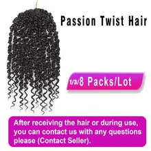 Voorgedraaide Passion Twist Haakhaar 10/14 Inch 1/3/8 Packs Haak Passion Twists, Voorgedraaide Korte Passion Twist Haar Haakvlechten Boheemse Haakhaar, 1B