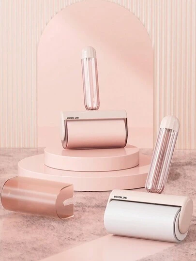 1 pièce Rouleau anti-peluches adhésif réutilisable, brosse détachante lavable pour vêtements, meubles, tapis, enlèvement de poils d'animaux