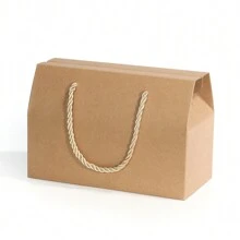 20pcs Customized Logo Personalized Paper Boxes With Rope, 20x10x13.5cm White Candy Box, Kraft Handmade Cookies, Incense, Dried Fruits, Chocolate Packaging Box, Handmade Candle Gift Box, Suitable For Wedding, Party, Birthday Gifts
