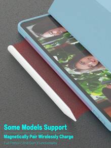 Blue Phone Case 1pc Tablet Protective Case Compatible With Ipad, Soft Anti-Fall Protection, Ultra-Thin/Smart Stand/Auto-Wake Protective Case For TPU Leather Apple IPad Mini 4/5/6, 9.7/10.2/10.5 Inches, Air 4/5/6, 10th Gen, 10.9 Inches, Pro 11 Inches, Air 11(M2) , Air 13 And Pro 11(M4)-Baby Blue