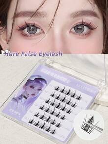 30-36簇，每簇长10-13厘米，粗0.07毫米。无胶水，不可拆卸的合成天然假睫毛。多种款式适合不同眼妆。提升眼妆、卷翘浓密妆容的必备工具。分段式蓬松睫毛。 - C - 查看 13