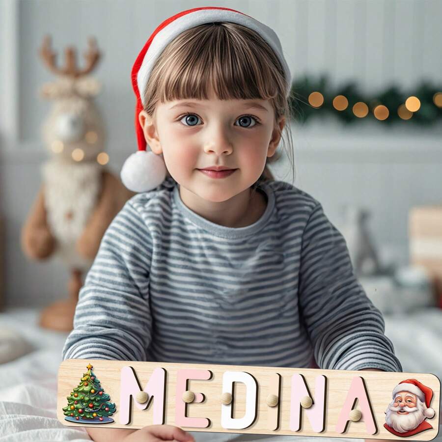 Customized Wooden Name Puzzle Interactive Letter Learning Toy