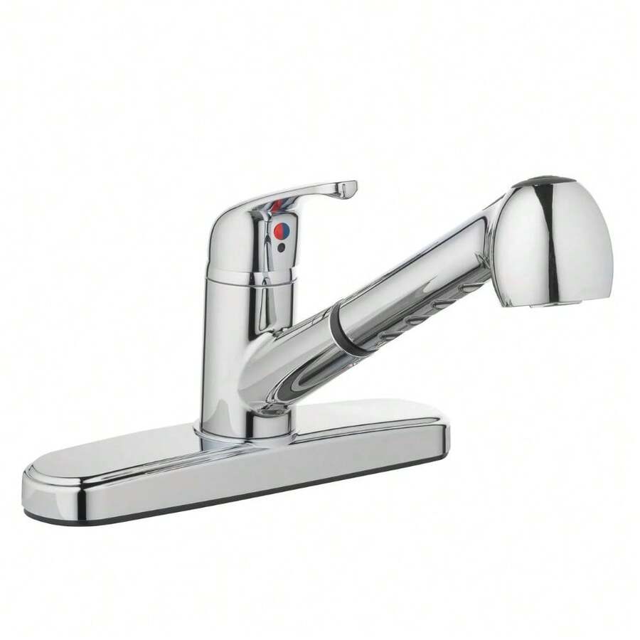 Single Handle Kitchen Sink Faucet With PullOut Sprayer And Chrome