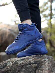 2024 New Women Hiking Boots, Winter Outdoor Snow Boots, Warm Thermal Lined, Anti-Slip, Mid-Cut Couples Design - Blue - View 2
