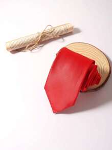 1 条纯色斜罗纹领带，男士，适合日常活动、聚会和礼物、商务装 - 彩色 - 查看 23