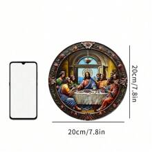 1 件，亚克力经典最后晚餐遮阳板，多功能艺术花环标志，适用于装饰客厅、庭院、农舍、门廊、房间窗户，送给朋友的礼物，2D，圣诞装饰