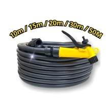 Garden Hose 10, 15, 20, 30, 50 Meters Thick 1/2'' Resistant Reinforced Flexible Kit With Wall Bracket Reel - 黑色 - 查看 5