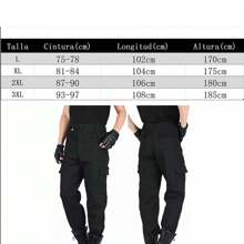 Heavy Duty Military Tactical Pants Lightweight Tactical Pockets, Men's Training Pants. - 黑色 - 查看 3