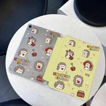 1PC Ốp lưng máy tính bảng hình chú nhím hoạt hình OPPOPAD2 Ốp lưng bảo vệ OPPOPAD All-In-One Drop Case gấp ba có khe cắm bút - Màu vàng - Xem 11
