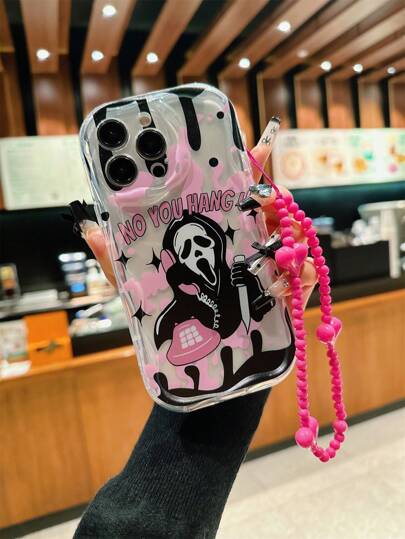 Skeleton Transparent Case With Heart-Shaped Lanyard, Fashionable Design, Compatible With IPhone 16, Minimalist Shock-Proof TPU Soft Case Compatible With IPhone 15 Pro Max, 14, 11