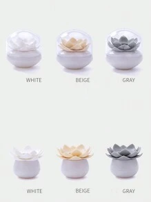 1 pieza Portadientes con diseño de flor, caja de almacenamiento de palillos de dientes con diseño de loto para el hogar