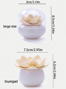 1 pieza Portadientes con diseño de flor, caja de almacenamiento de palillos de dientes con diseño de loto para el hogar