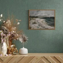 1 件 InSimSea 带框帆布墙面艺术复古装饰，草地与花朵绘画墙面艺术印刷品，风景墙面艺术适用于客厅装饰卧室家居浴室墙壁装饰无框 - 彩色 - 查看 9