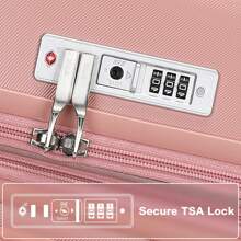 Lightweight Expandable Check-In Luggage ABS+PC Hardshell Suitcase 4 Spinner Wheels Ideal For Cabin Carry-On Available In 20, 24, 28 Inch Sizes - Coral Pink - View 8