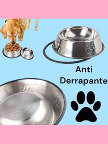 Stainless Steel Bowl Feeder Drinker Pot For Dogs And Cats Pet Dog - 銀色 - 查看 3