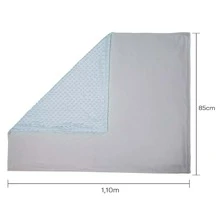 LARGE SOFT MAMI BUBBLE BLANKET WITH MICROFIBER LINING 1.10M X 85Cm - BABY AND CHILDREN'S BLANKET - PAPI - Màu xanh lam - Xem 4