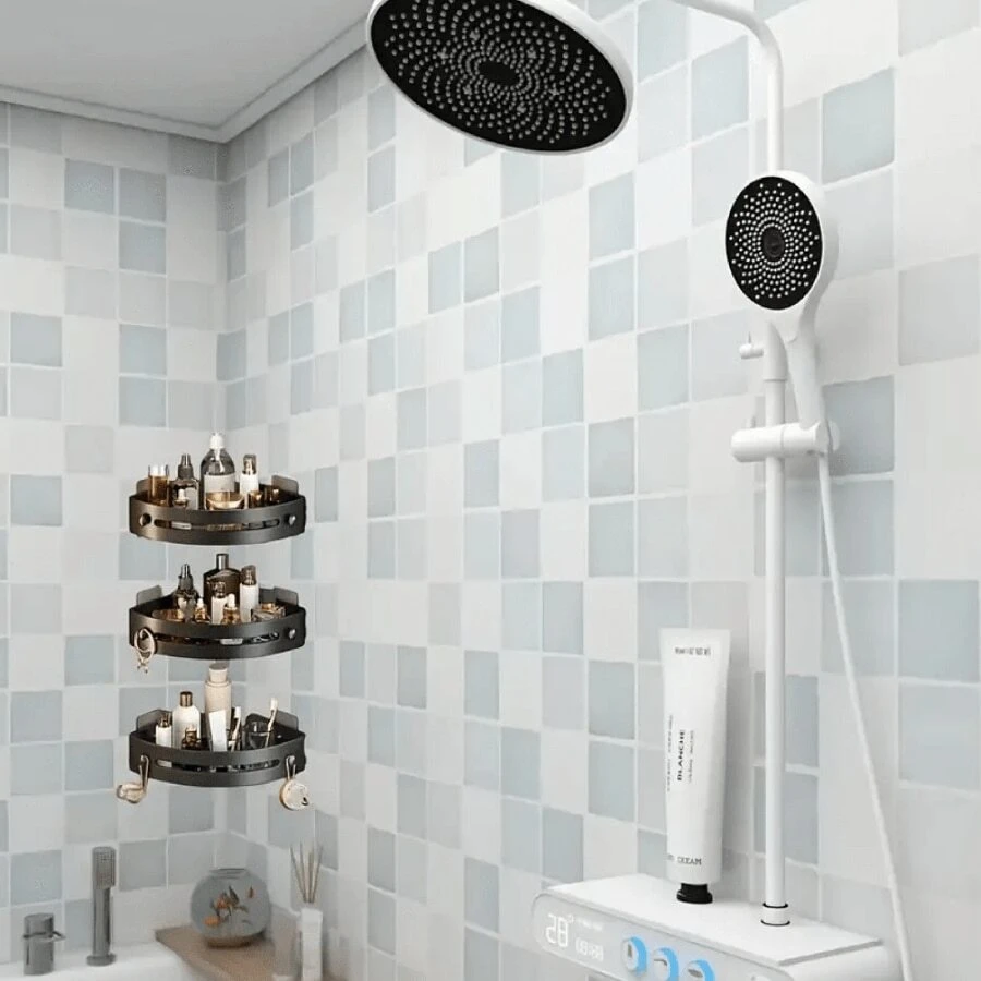 Black Bathroom Shelf & Corner Shelf | SHEIN EUR