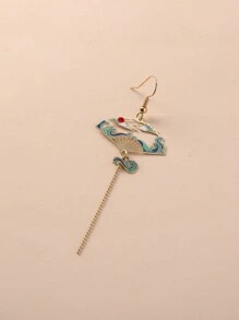 Nooxian 1 Par Pendientes Colgantes De Pájaro Con De Perlas Artificiales