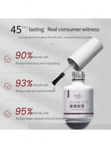 annies 15毫升/瓶 玻璃镀层水晶钢硬化美甲底油套装，耐磨、持久、超亮泽、超强韧，白色瓶装指甲油 - 無色 - 查看 7