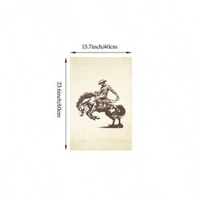 1/2 bức tranh vải canvas in hình cao bồi nghệ thuật treo tường phương Tây, áp phích Rodeo, tranh in hình ngựa hoang Bucking Bronco trang trí món quà cho cô ấy không có khung - Nhiều màu - Xem 17
