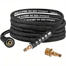 5M High Pressure Hose, Pressure Washer Hose Accessories For Karcher K Series Pressure Washer K2 K3 K4 K5 K7 - Click Bayonet To M22-14mm Thread (5M+ Adapter) - 5M+ Adapter - View 2