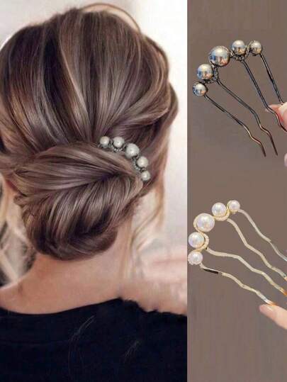 1pc Elegant Faux Pearl 4-Prong Bun Maker Hair Stick Comb Accessory, Hair Comb Hair StickAlloy Faux Pearl Hairpin Comb, European Style Design Wedding Hair Accessories,Elegant Hair Accessories For Daily Use Tiaras,For Wedding Party Wearing Elegant Hair, Hair Accessory Women,Hair Tools,Hair Stuff,Beauty Accessories,Gifts,Travel,Gifts For Women,Hair Stuff,Stocking Stuffers,Stocking Stuffers,Stocking Fillers,Stocking Stuffers For Women,Stocking Fillers Women,Christmas Gifts,Gifts,Christmas Stocking Fillers,Gifts For Women,Gift,Christmas Gift,Stocking Stuffers For Adults,Stocking Fillers For Adult,Hair Stuff,Women's Accessories,Stocking Stuffer,Coming-Of-Age Hair Accessory,Christmas Hair Accessories,Gift Ideas For Women,Beauty Stocking Fillers,Christmas Gifts For Women, Head Accessories