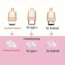 1 cái Nút chặn bụi hình quả cà chua thả dầu thời trang cho cổng sạc, tương thích với cổng Apple/Type-C Android, Nút chặn bụi điện thoại phù hợp với mọi điện thoại - Nhiều màu - Xem 4