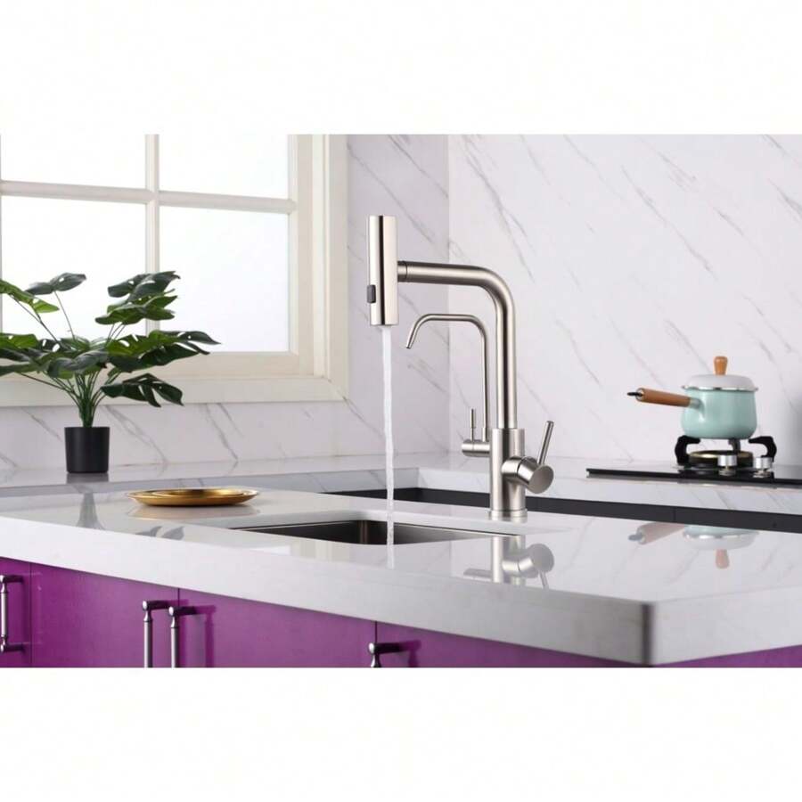 MotherInLaw Stainless Steel Kitchen Faucet 260 Degree Optional Outlet