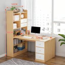 Escritorio De Computadora Con Combinación De Estantería - Marrón - Ver 2