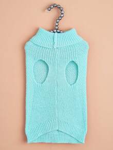 Áo len dệt kim nhẹ cho thú cưng Schnauzer, mùa thu/đông, phù hợp cho chó Teddy, mèo, chó Poodle, chó Pomeranian và các loại chó nhỏ khác - Màu xanh lam - Xem 4