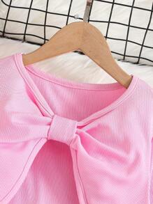 Bộ 2 áo choàng dài tay thiết kế thời trang cho bé gái và váy hai dây, mới cho mùa thu - Hồng - Xem 3