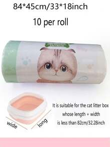 一次性猫砂袋、无尘宽松垃圾袋、抽绳便携式猫砂盆袋、加厚猫砂盆内衬袋 - 白色 - 查看 15