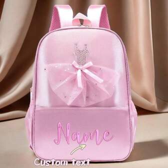 Customizable Ballet Dance Large Capacity Backpack (Pink, Purple)