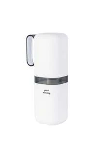 便携式牙刷盒，可拆卸手柄设计牙刷盒，旅行牙刷架，带手柄旅行盒的牙刷架和漱口杯，多功能牙刷杯，大容量旅行牙刷架带漱口杯，洗漱用品收纳盒，适合旅行、郊游、露营 - 彩色 - 查看 10