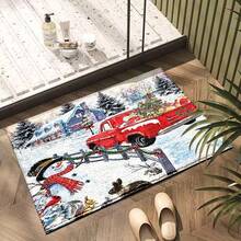 1 đồ trang trí nhà cửa, đồ trang trí Giáng sinh, thảm chống trượt hình xe tải cây thông Noel cho phòng tắm - Lông cừu giả siêu mềm, thấm hút nhanh khô, thích hợp cho nhà bếp, phòng tắm, vòi hoa sen - Đồ trang trí nhà cửa ấm cúng, quà tặng Giáng sinh hoàn hảo - Nhiều màu - Xem 8