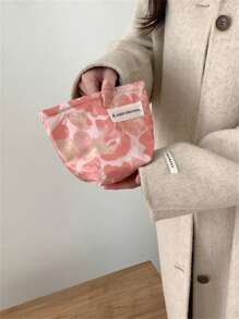 Makeup Bag,Portable Cosmetic Bags For Women,Coin Purse Lipstick Cosmetic Accessories Organizer,Travel Kit Storage Pouch,Makeup Bag For Sanitary Towel,Travel Bag For Women,Travel Washroom Bag,Travel Essentials,Birthday Gifts For Women,Makeup Organizer,Makeup Brushes Set Storage,Home Storage,Flower Pattern Storage Bag,Cute Stuff For Girls,Party Gift,Home Supplies,Beauty Tools,Gel Nail Polish Storage,Makeup Bags With Zipper,Cosmetic Pouch