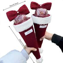 1 bó hoa táo Giáng sinh DIY, nơ đơn đêm Giáng sinh, giấy gói quà táo, quà Giáng sinh/sinh nhật/món quà hoàn hảo cho bạn gái - Nhiều màu - Xem 10