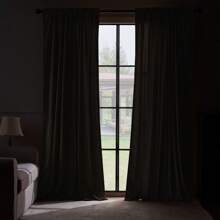 4 Panels Velvet Curtains Olive Green Blackout Elegant Rod Pocket Warm Curtains  Room Darkening Curtains In Winter For Living Room Bedroom Privacy Decor Machine Washable - 米色 - 查看 9