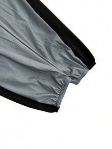 欧美风女装两件套，拼布开衫和修身裤，温暖街头休闲装，秋冬 - 黑色 - 查看 5