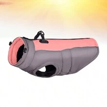 1 pieza Chaleco de invierno ajustable y cálido para mascotas, adecuado para mascotas de tamaño mediano a grande - Rosa - Ver 17