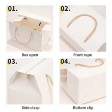 20pcs Customized Logo Personalized Paper Boxes With Drawstring, 20x10x13.5cm White Candy Box, Brown Handmade Cookies, Incense, Dried Fruit, Chocolate Packaging Box, Handmade Candle Gift Box, Suitable For Wedding, Party, Birthday Gifts,Multi-Functional,Durable,Ornamental,Reusable,Exquisite,Stylish,High-Quality,Colorful,Modern,Custom,Personalized,Unique,Ideal Gifts For Him,Ideal Gifts For Her,Boyfriend,Dad,Girlfriend,Mom,Family,Friends,Tea Room,Home,Garden,Office,For Anniversaries,For Valentine's Day,For Mother's Day,For Birthdays,For Father's Day,For Graduation,For Weddings,For Housewarming