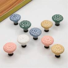10 piezas de perillas para cajones, tiradores de gabinete altamente atractivos de estilo minimalista, manijas de acero inoxidable, porcelana y cerámica para gabinetes de cocina de estilo vintage, manijas modernas para puertas de baño, accesorios creativos para muebles de cocina