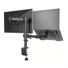 Double Articulated Desk Mount For Monitor And Notebook - màu đen - Xem 8