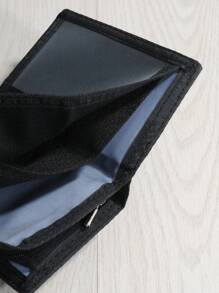 JEMINAL品牌短款大容量拉链钱包，帆布钱包，带拉链零钱包，适合青年和学生，万圣节，圣诞节，冬季，圣诞节礼物，男士包，男士包，男士钱包，男士钱包，拉链包，男士笔记本电脑礼物，感恩节，秋季旅行，假期，洗漱包，老钱，圣诞快乐，手提包，手拿包，腕带包，便携式储物包，钱包和包，男士礼物，多功能，户外，时尚，休闲，度假 - 黑色 - 查看 3